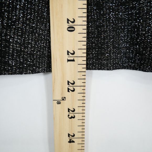 BCBG Max Azria Women's Black Sliver Shiny Blazer Collarless Size L - Picture 15 of 15